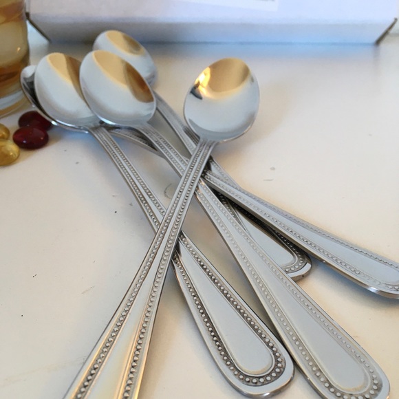 Dots Long Handled Ice Tea Spoon Dots Iced Tea Winco 12 Heavyweight - Picture 4 of 8